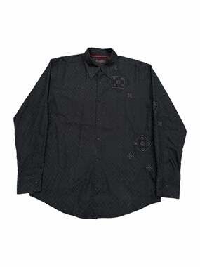 Contigo Men's Black Long Sleeve Button Down Shirt Size Large
